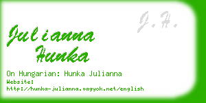 julianna hunka business card